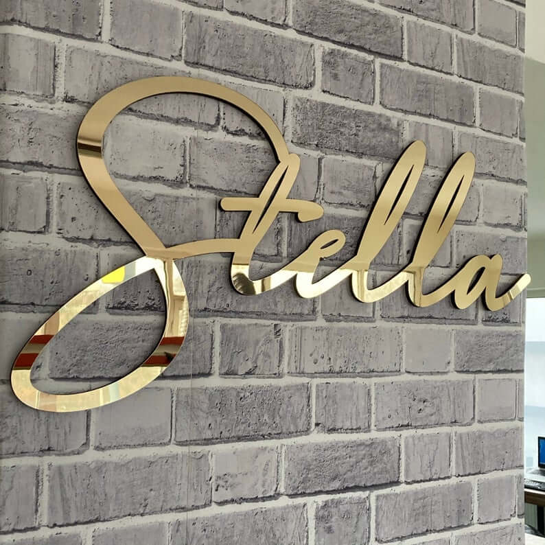 Customized Acrylic Name Sign Mirror