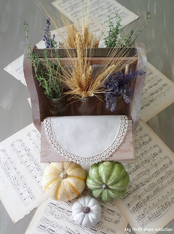 Great Grains and Wooden DIY Fall Centerpiece