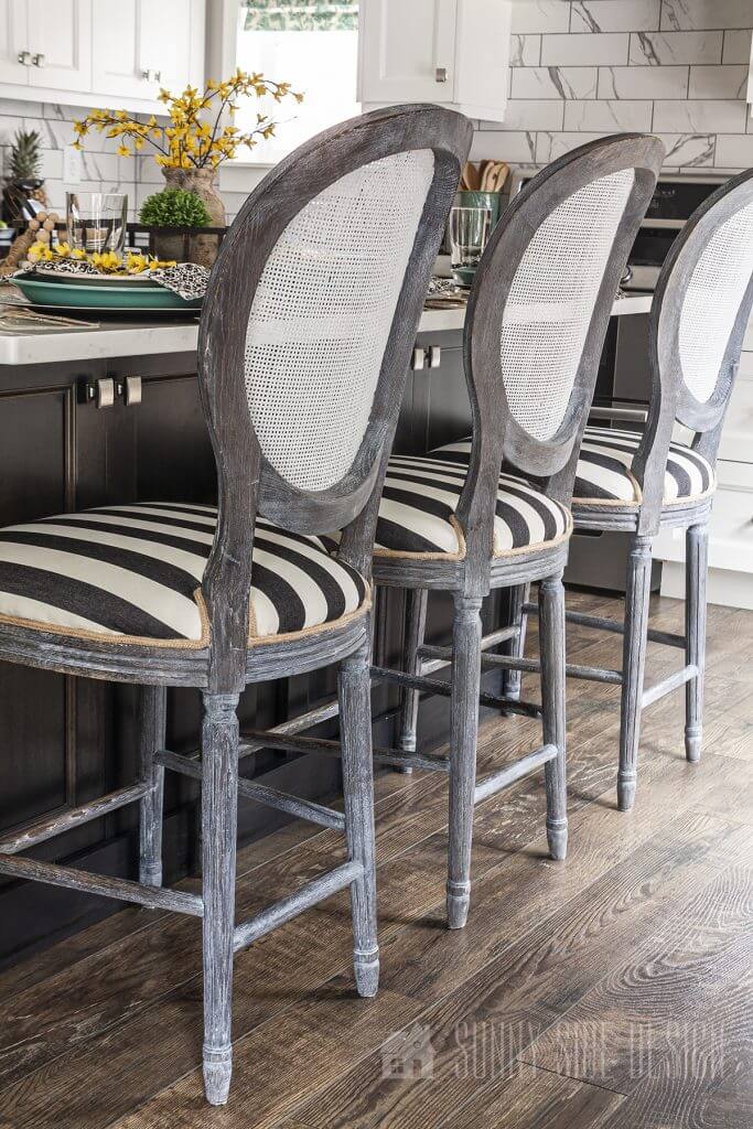 Black and White Farmhouse Bar Stool