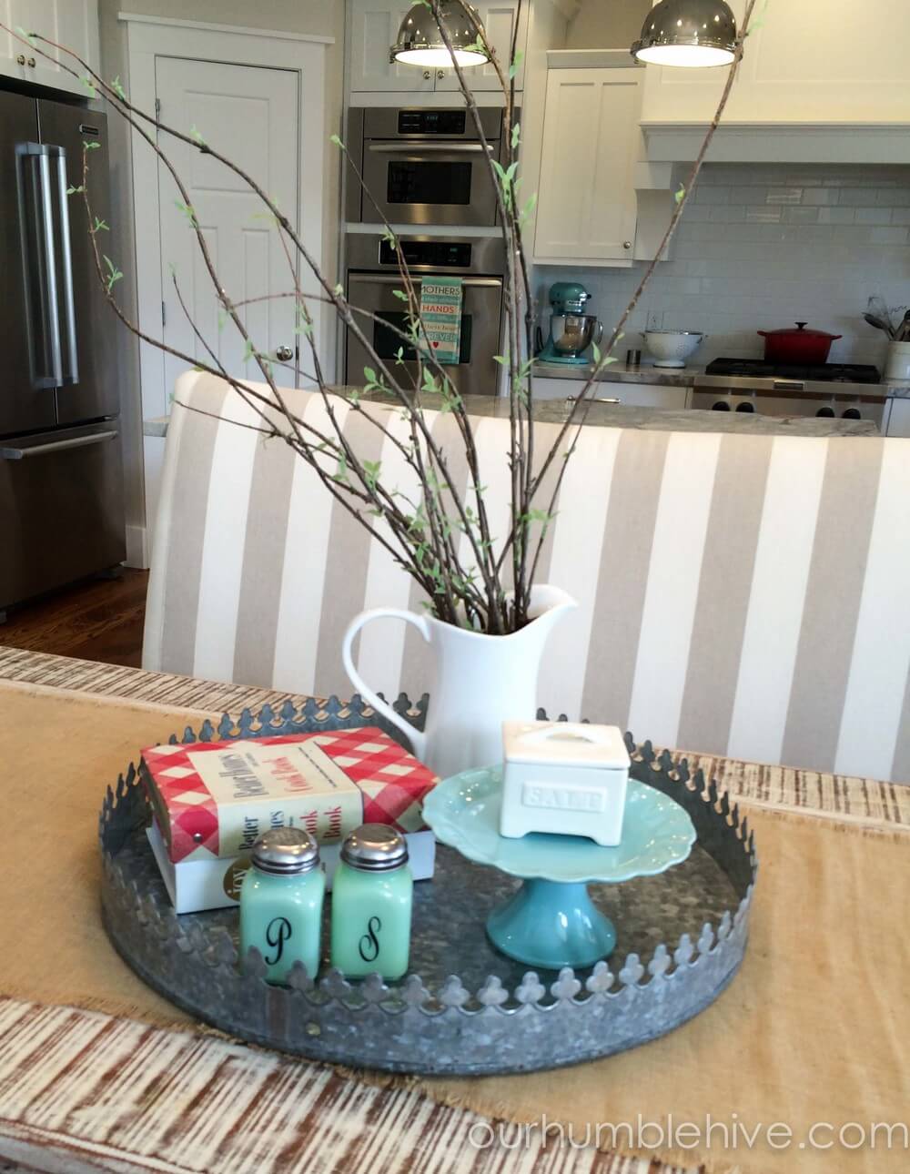 Vintage Kitchenware in a Beautiful Galvanized Tray