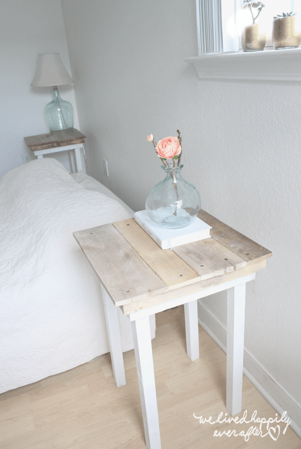 Modernly Rustic Pallet Wood Side Tables
