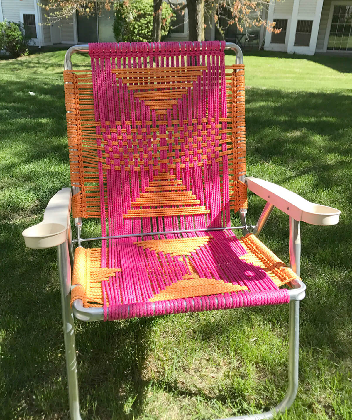 Decorative Macrame Lawn Chair Renovation