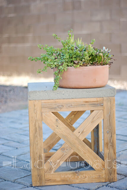 X Marks the Spot Square End Table