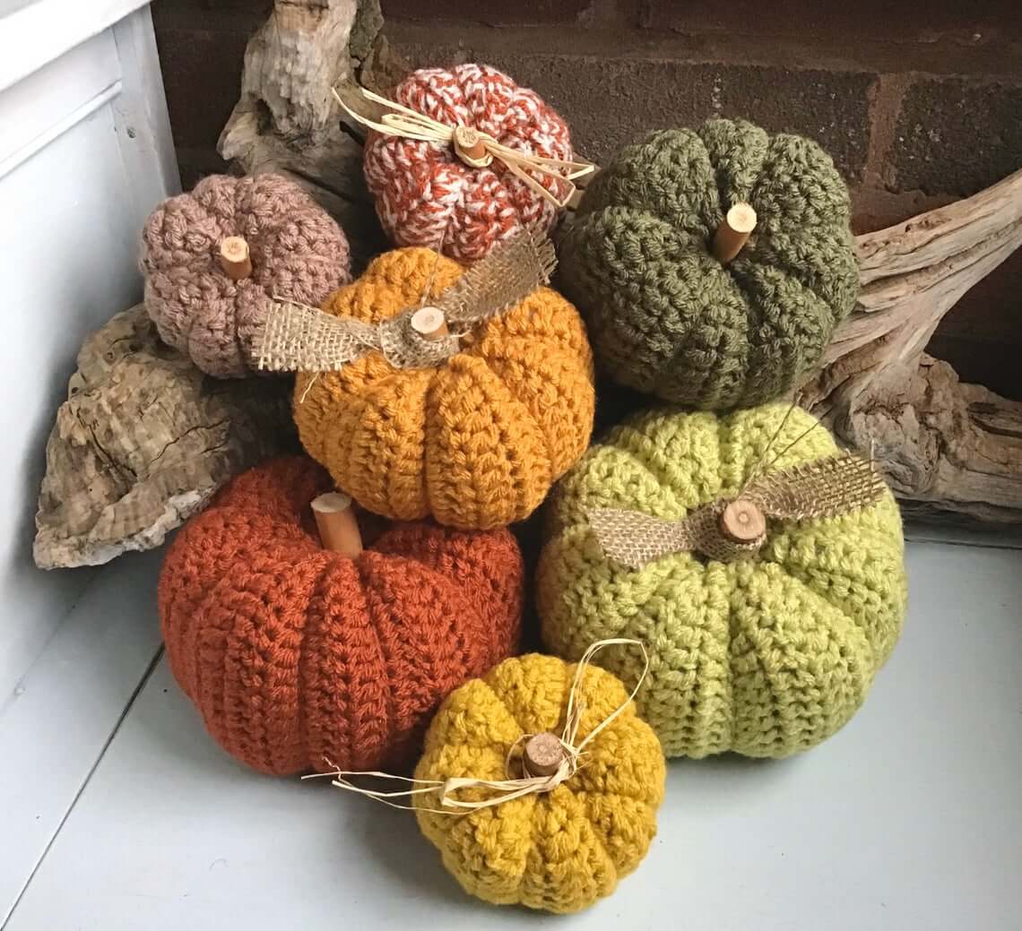 Great Grandma Inspired Crocheted Pumpkin Decorations