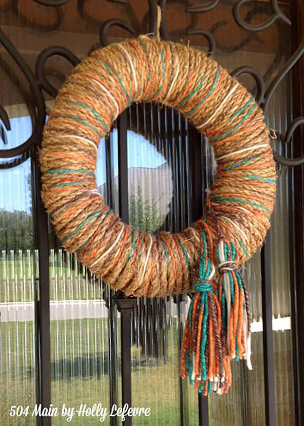 Spinning Quite a Yarn Wreath