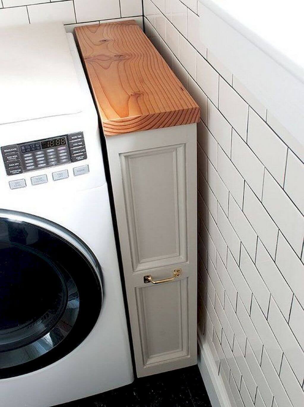 small space laundry room shelving