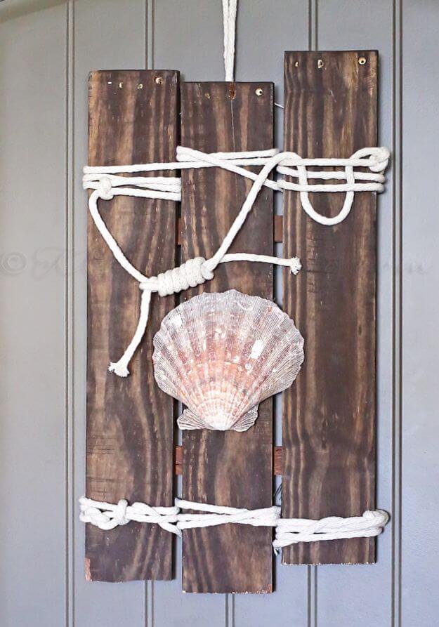 Knotted Rope Seashell Wall Art