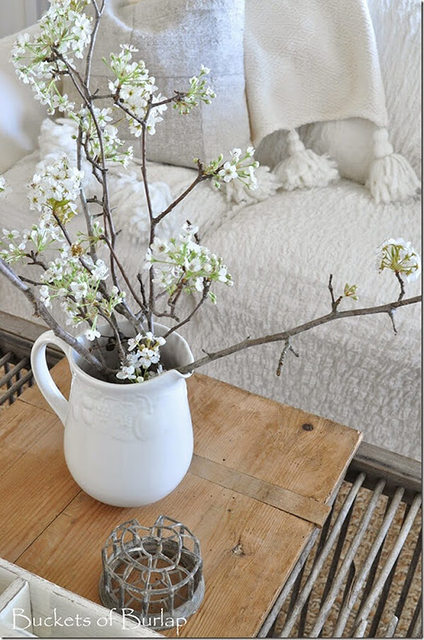 Flowering Branches in a Milk Pitcher