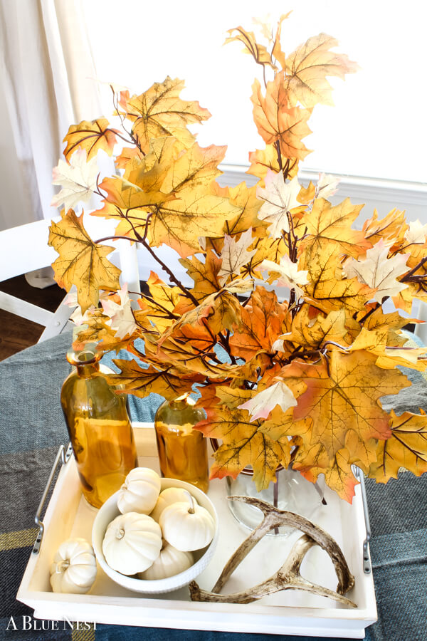Gorgeous Golden Leaves Brighten Up Classic White