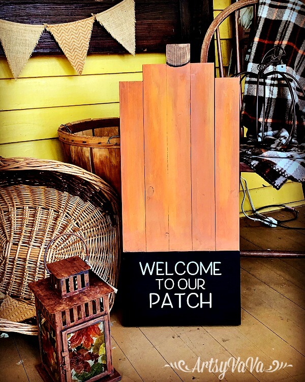 Welcome to Our Patch Pumpkin Porch Sign