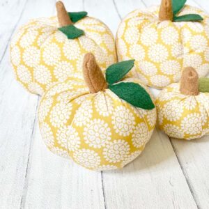 Circles and Flowers Fall Mustard Crafty Pumpkins — Homebnc