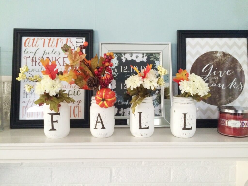 Spell Out Fall with Your Mason Jars