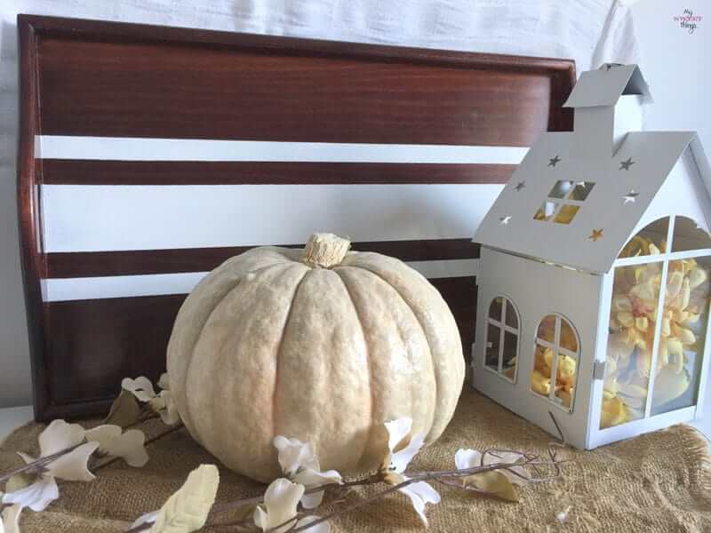 Small White Church Decoration Filled with Flowers