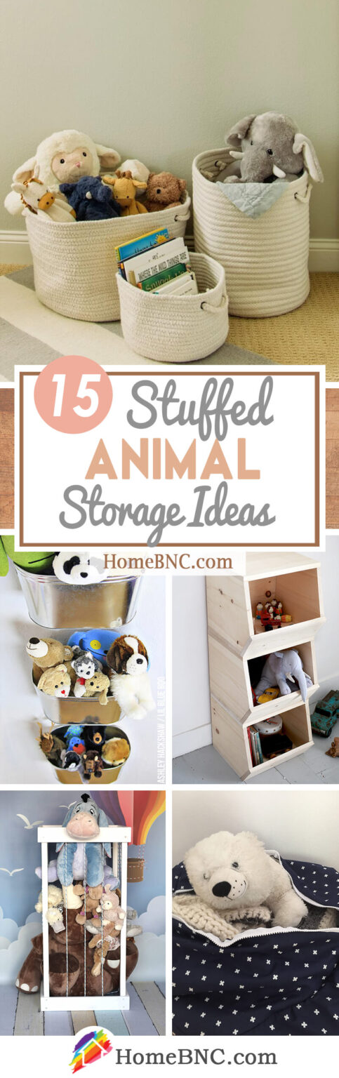 cute way to store stuffed animals