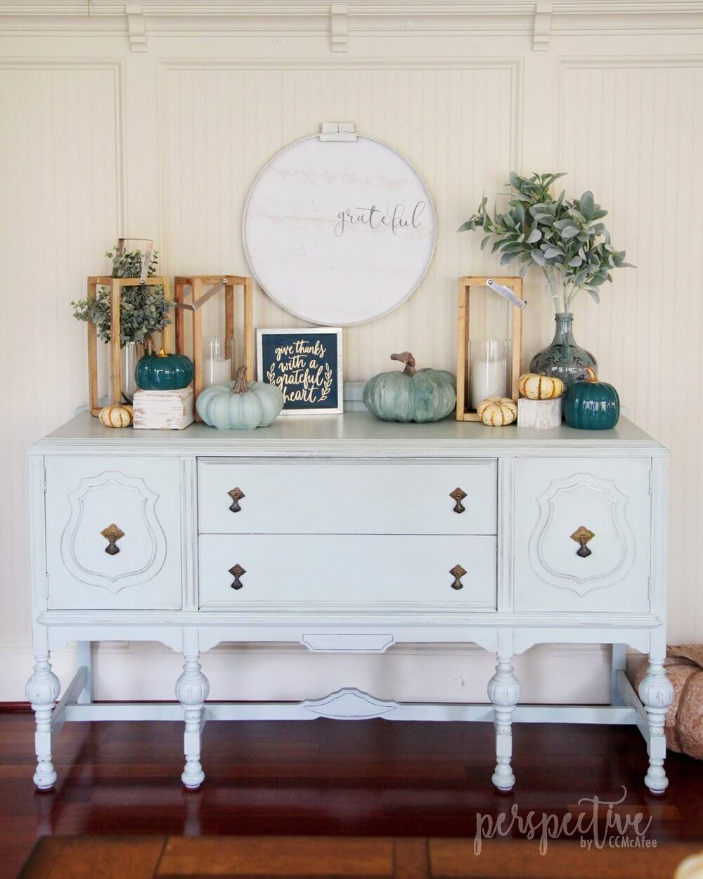 Rustic Wooden Lanterns and Plenty of Pumpkins