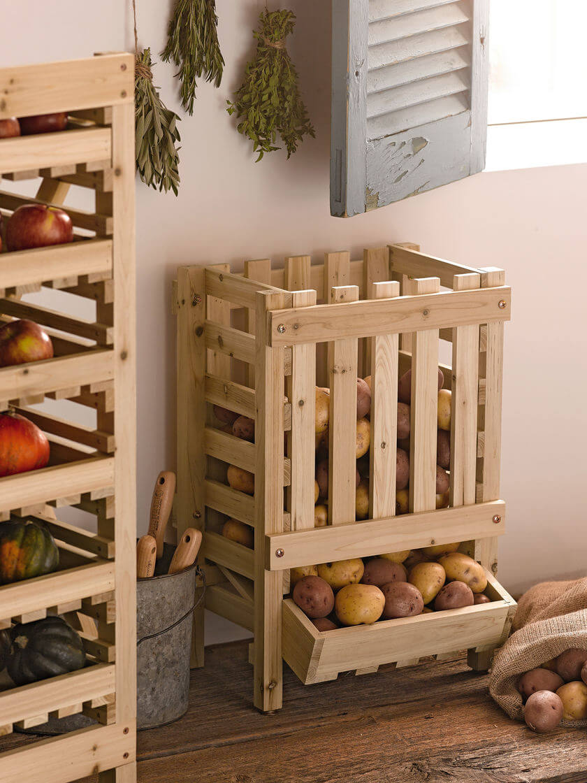 Wooden Collapsable Vegetable Storage Crate