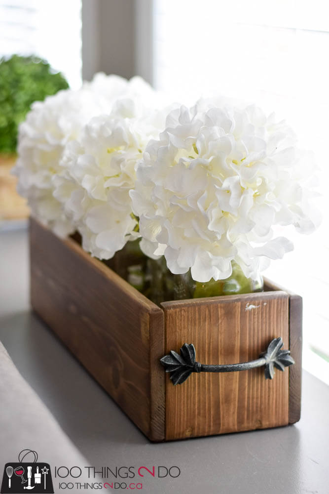 Neat and Tidy Wooden Centerpiece