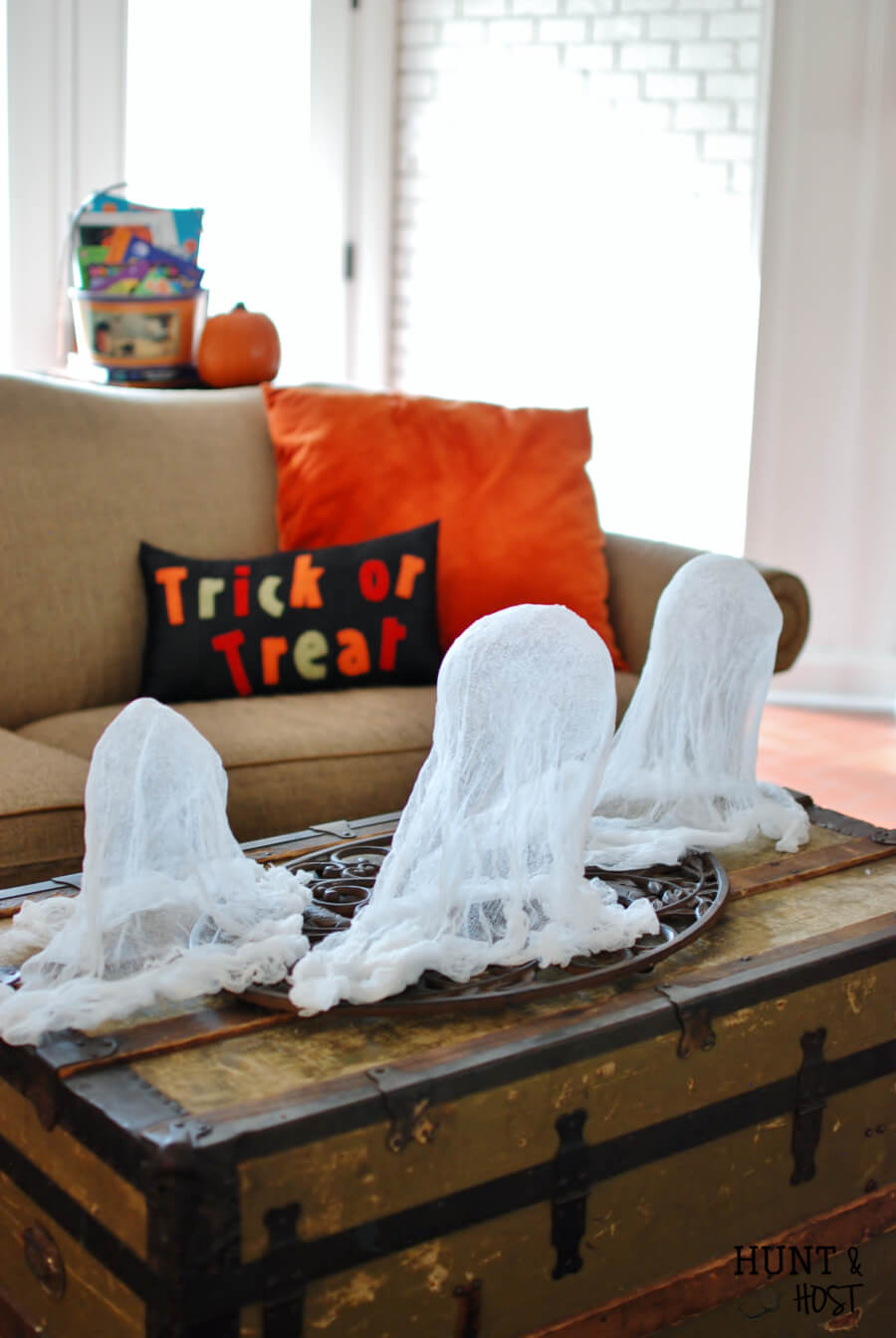 Fun Floating Cheesecloth Ghost Pals