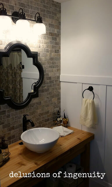 Stunning Rural Bathroom Vanity Setup