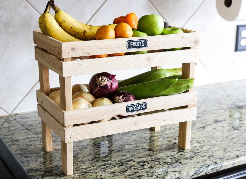 Two Step Table Top Fruit And Veggie Holder