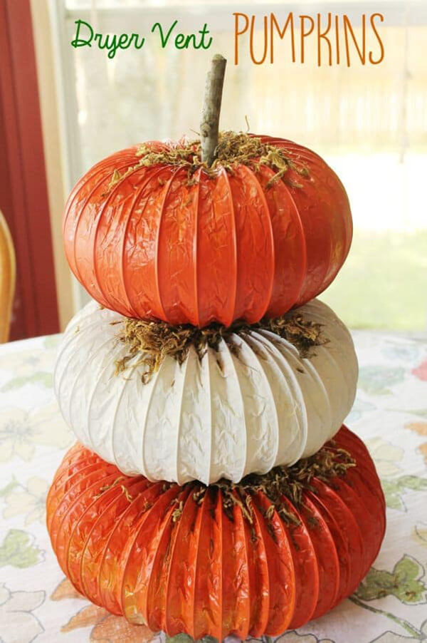 Fun Dryer Vent Pumpkin Topiary