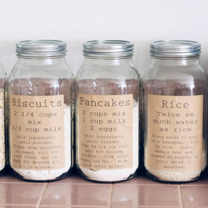 Rustic Themed Recipe Food Jars