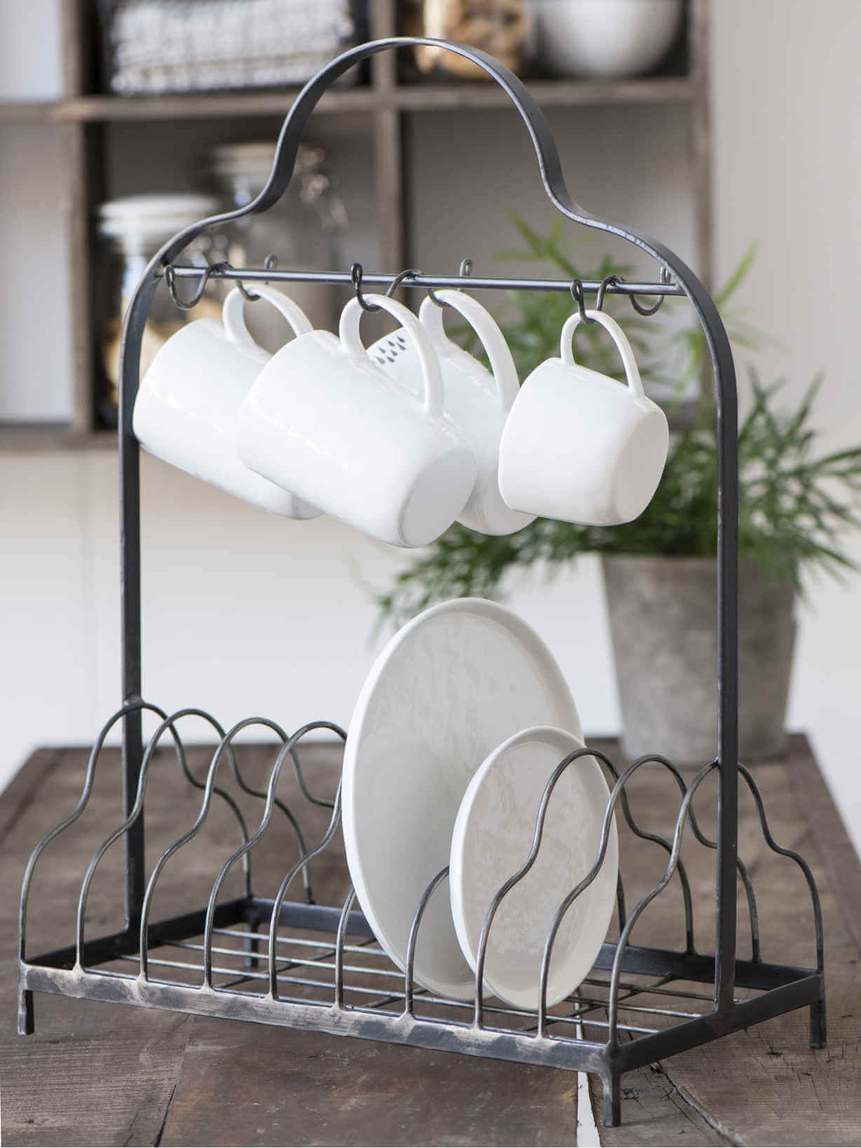 Vintage Design Metal Plate Rack — Homebnc