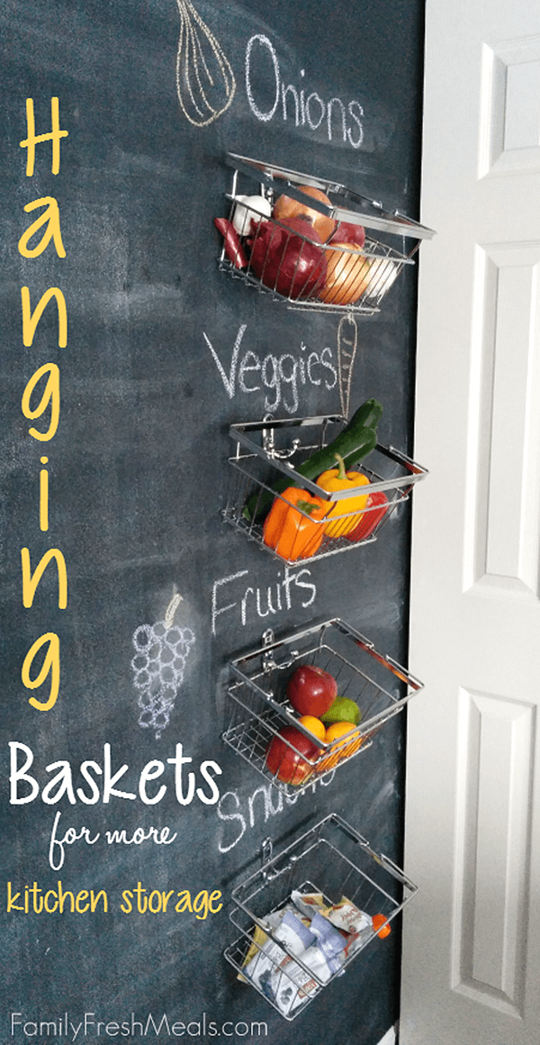 Chalkboard Kitchen Storage Baskets