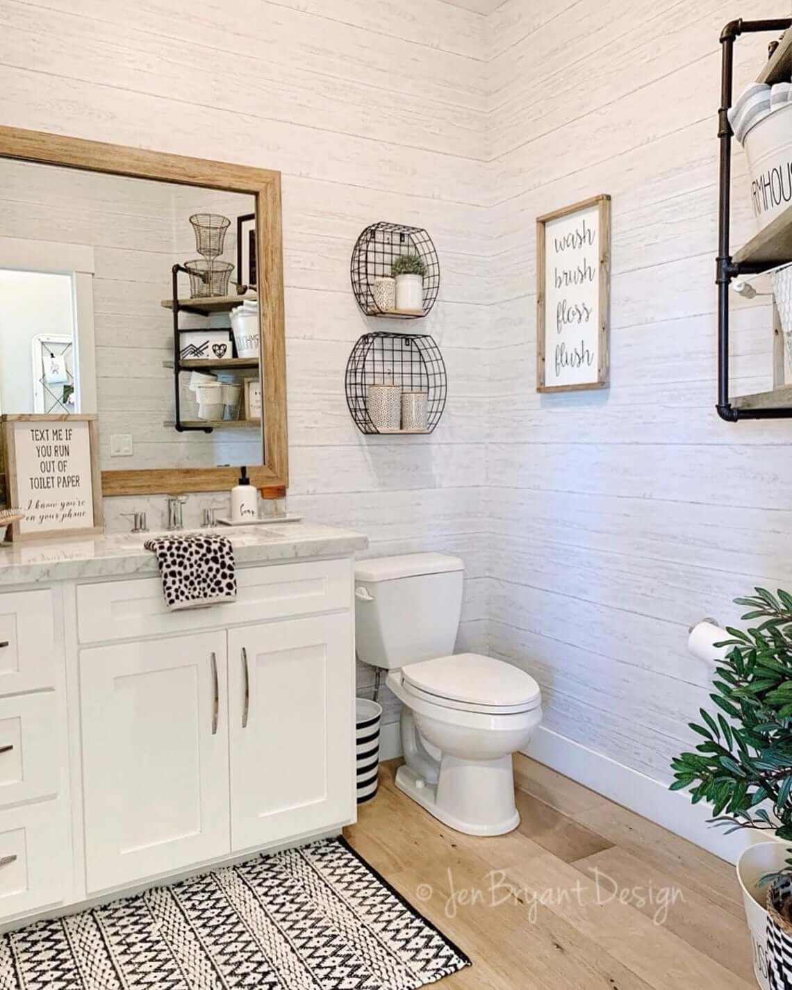 50 Best Farmhouse Bathroom Design And Decor Ideas For 2021 9015