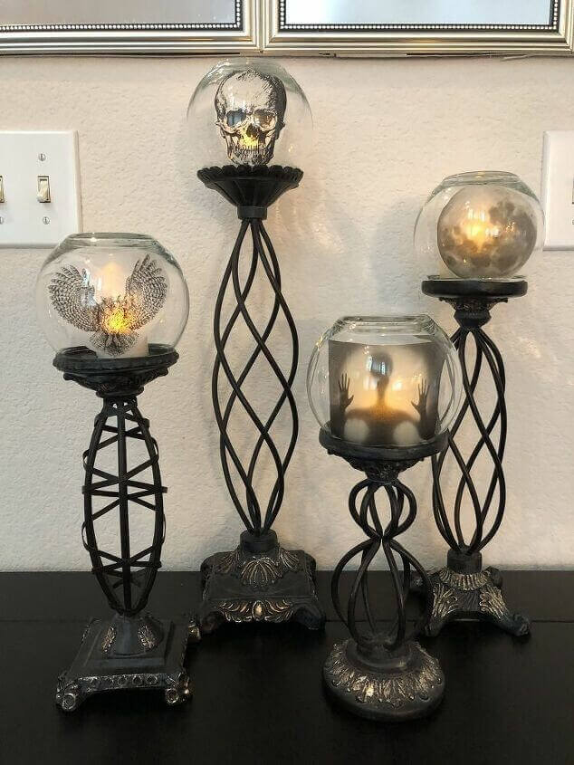 Glowing Candle Holder Crystal Balls