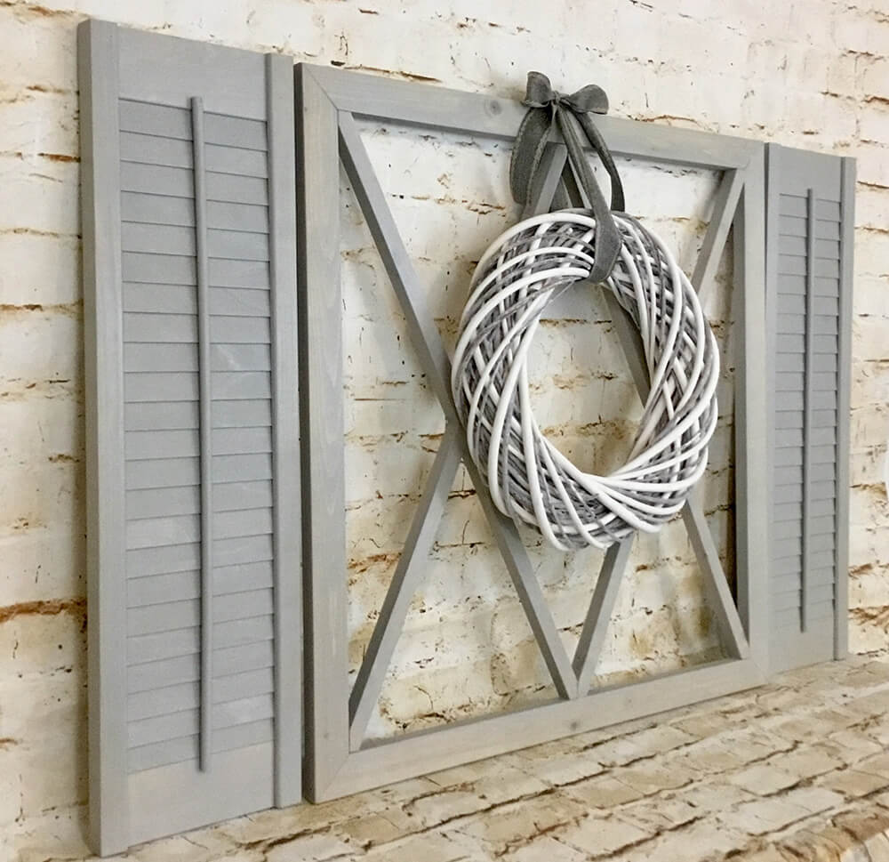 Farmhouse Coastal Window Shutter Display