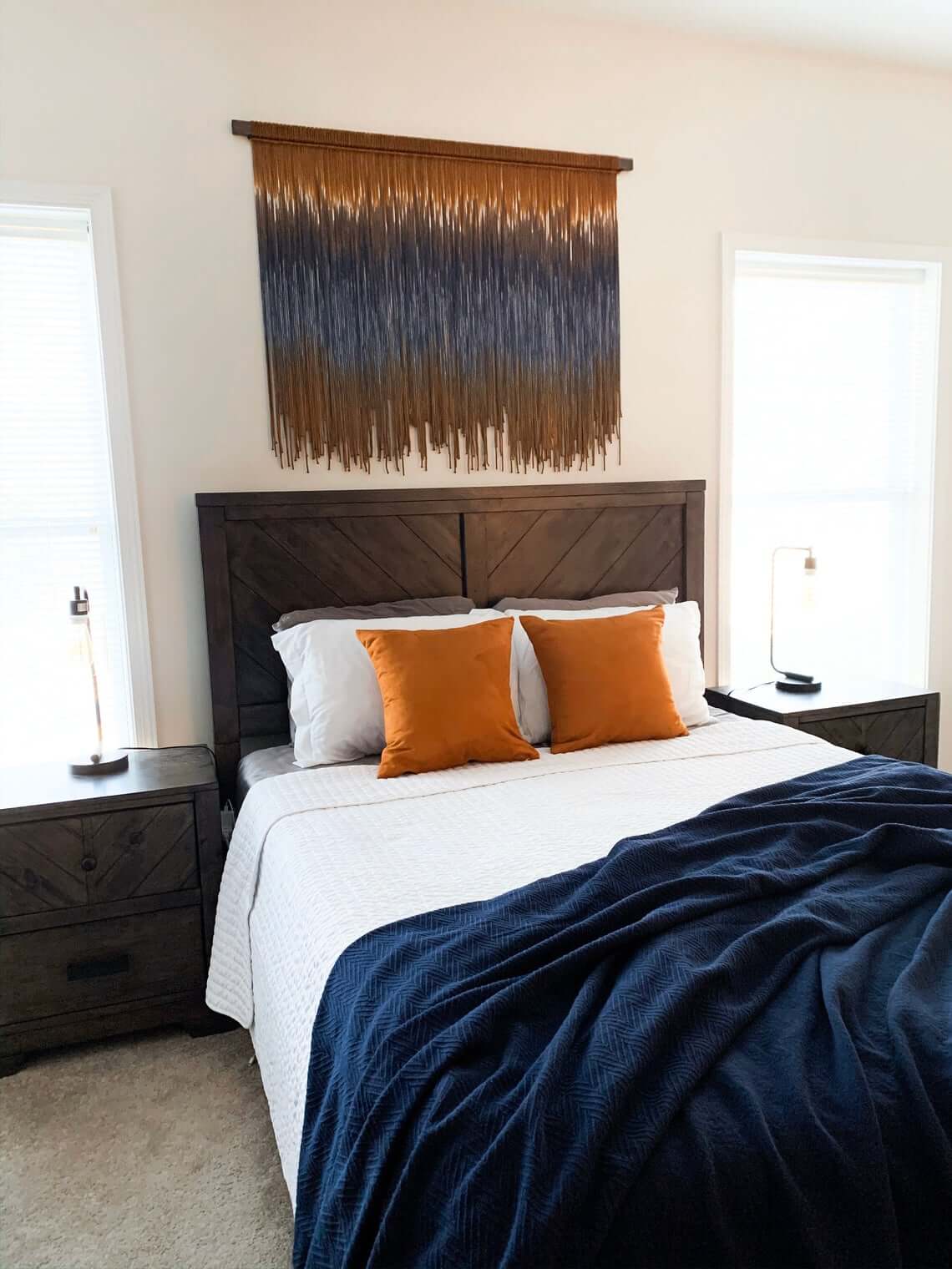 Bronze and Blue Earth Tone Bedroom