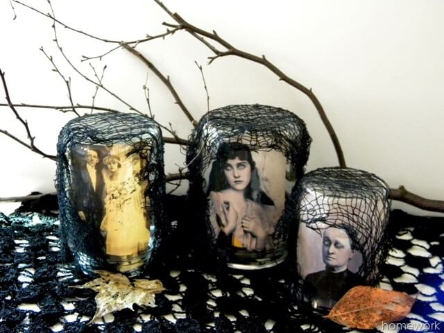 Hauntingly Scary Halloween Portrait Jars