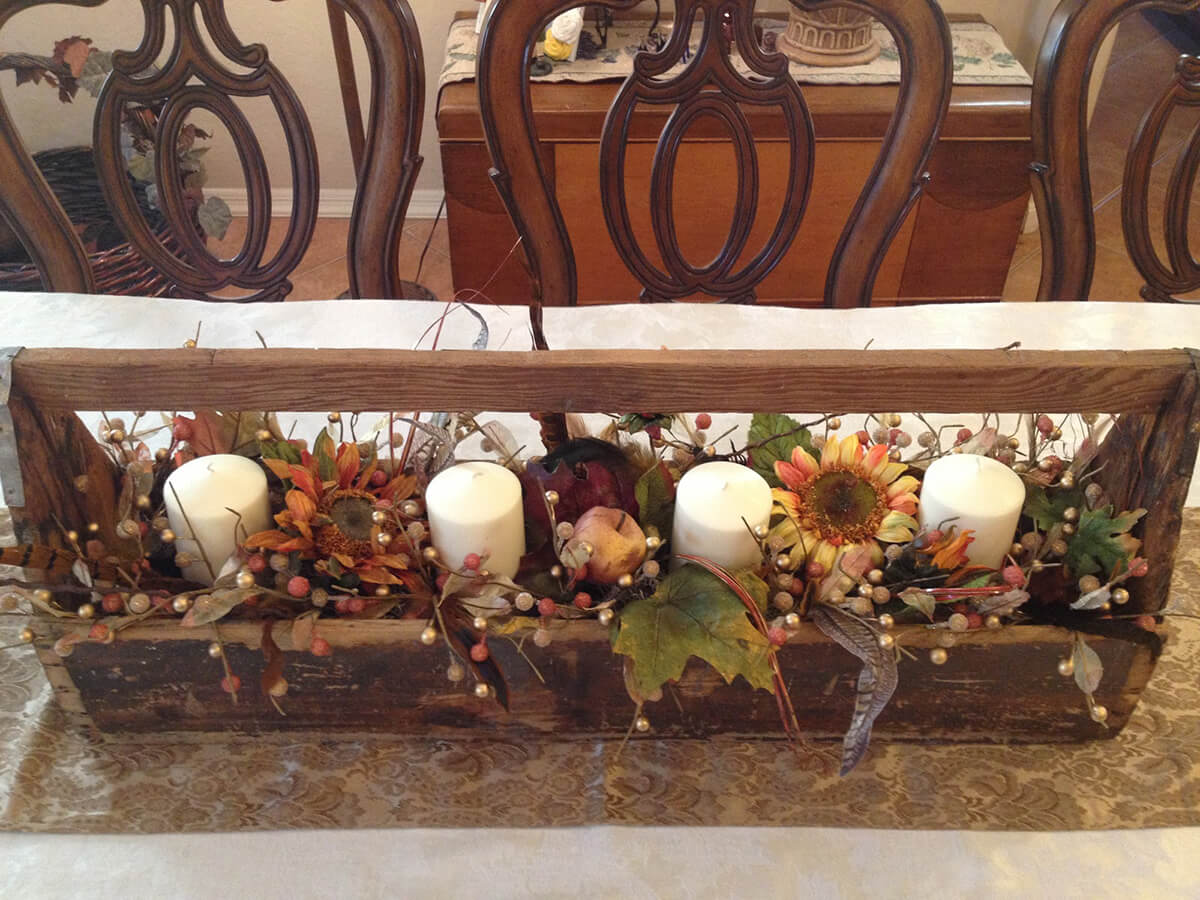 A Helpful Harvest Fall Farmhouse Centerpiece