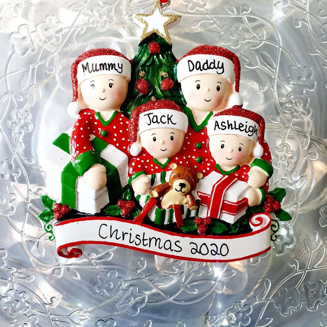 Personalised Christmas Family Character Bauble — Homebnc