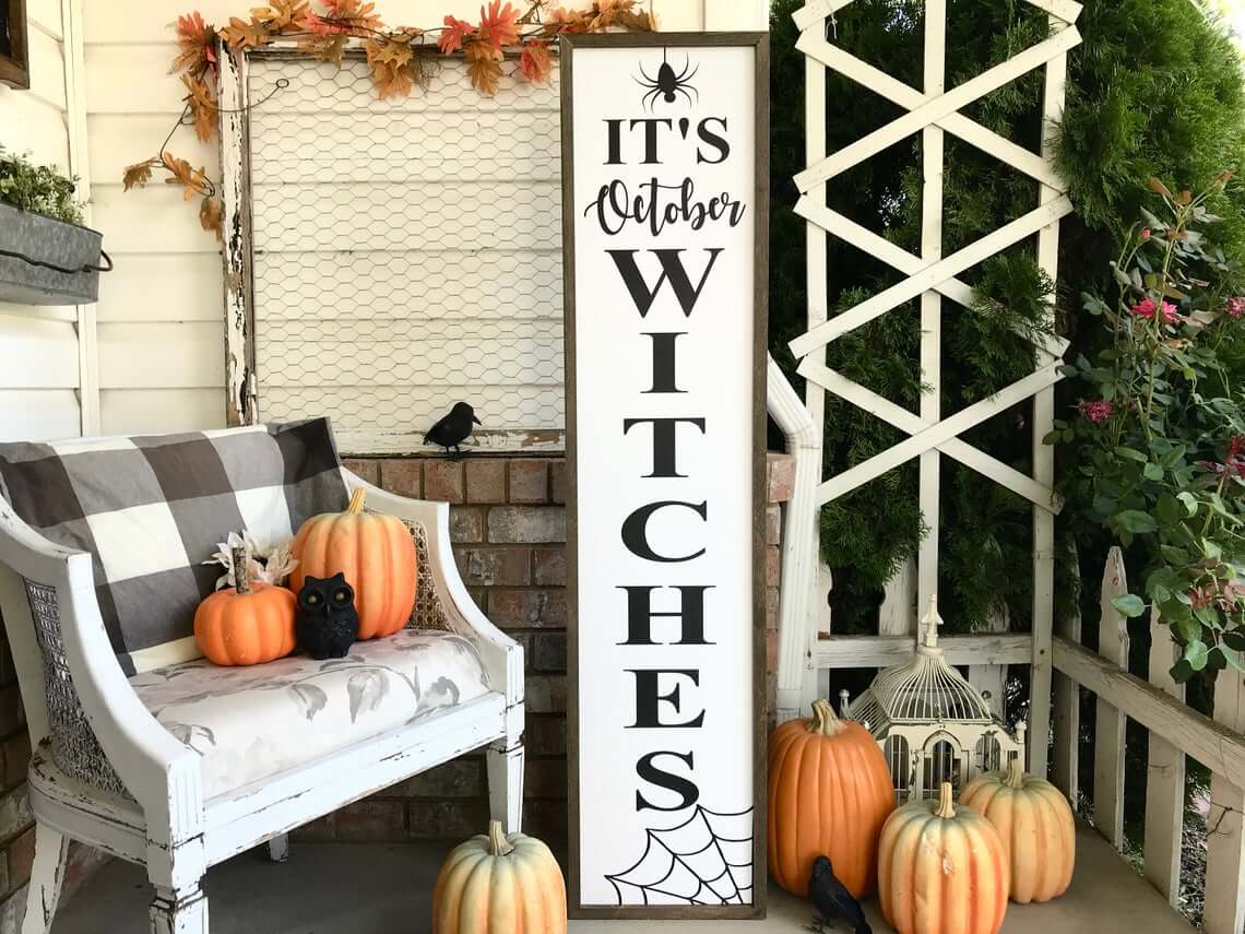 October is Halloween Month Reminder Sign