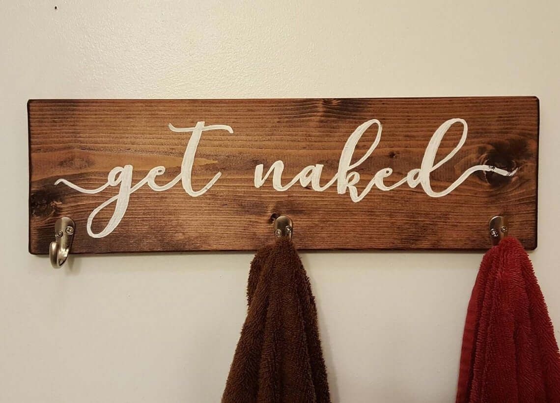 Rural “Get Naked” Hooked Sign