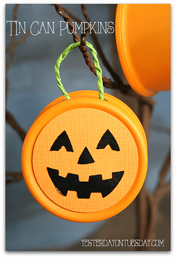 Tin Can Hanging Jack O’ Lanterns