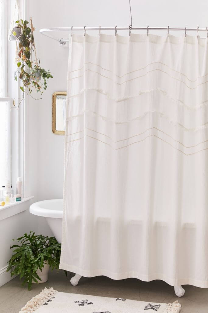 50 Best Farmhouse Bathroom Design And, Farmhouse Shower Curtain Ideas