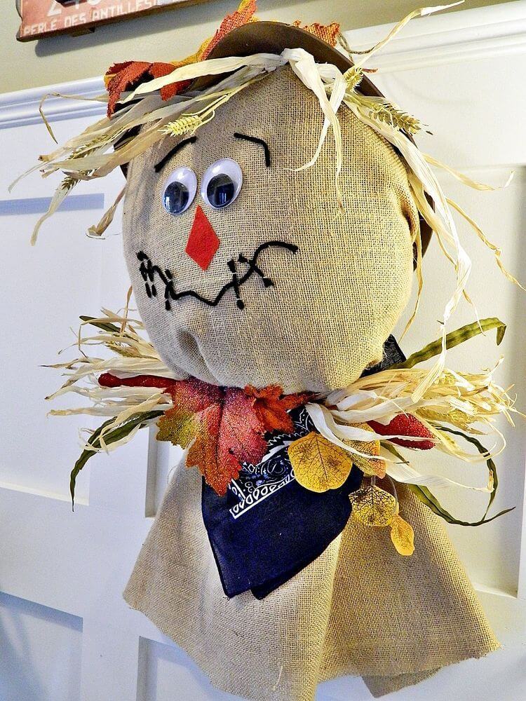 Adorable Child-Friendly Burlap Designed Scarecrow