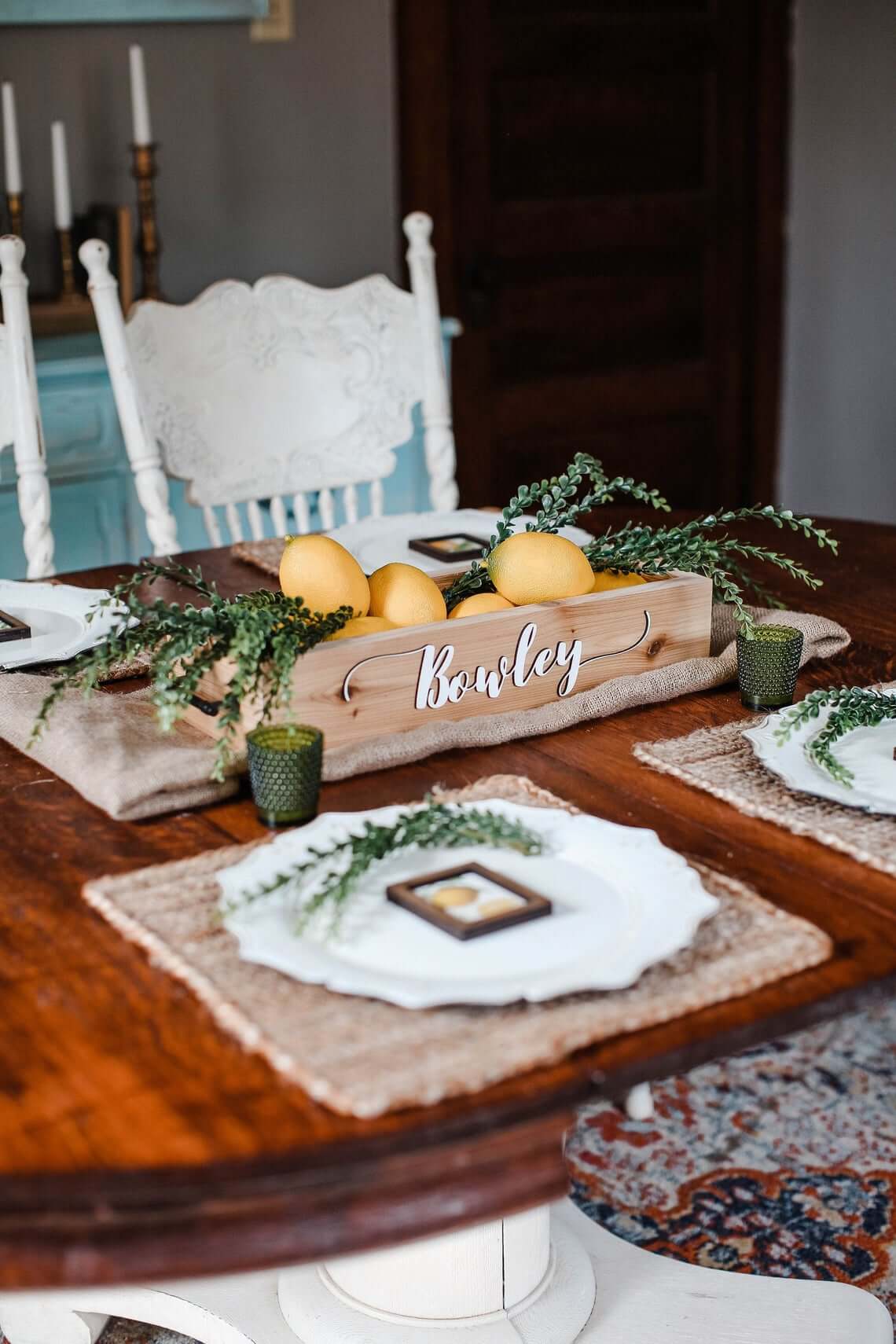 Darling Wooden Crate with Handles and Surname