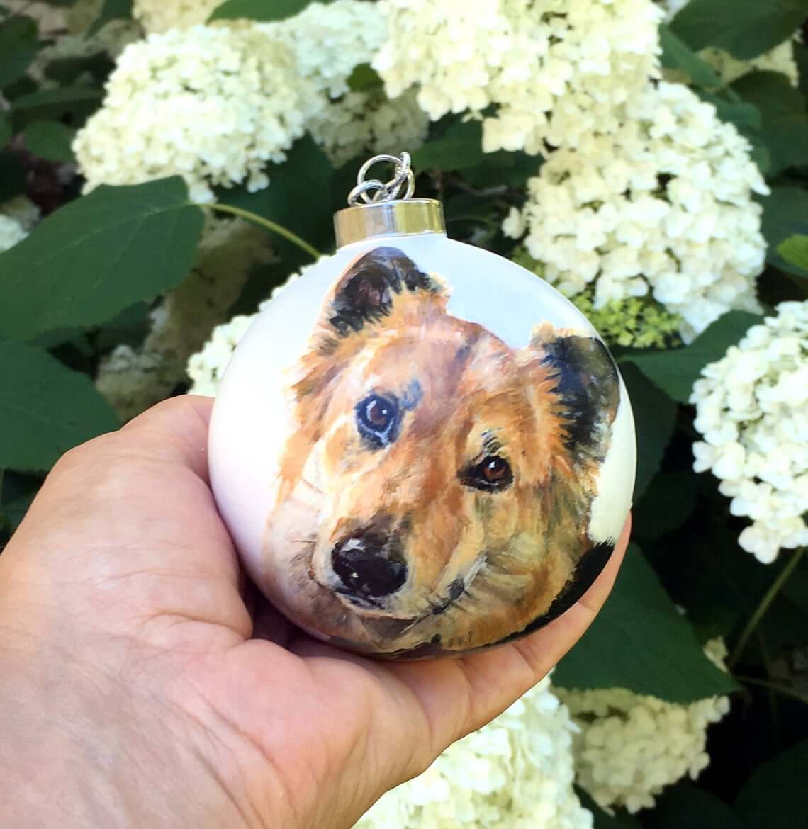 Dog Painted Pet Portrait Bauble