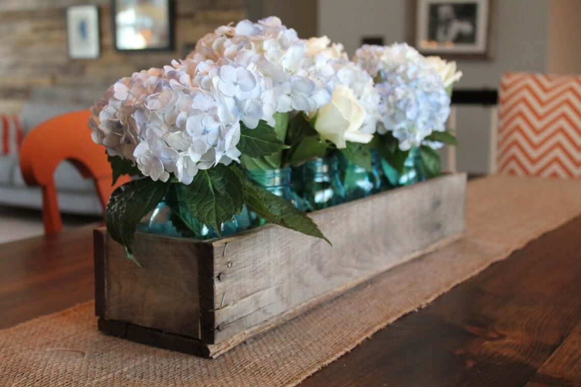 Nailed It Wooden Floral Centerpiece Box