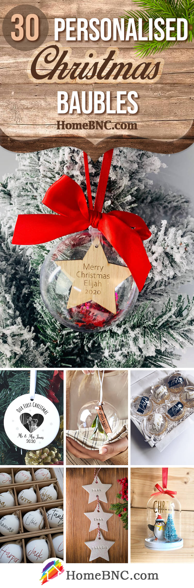 personalised baby xmas baubles