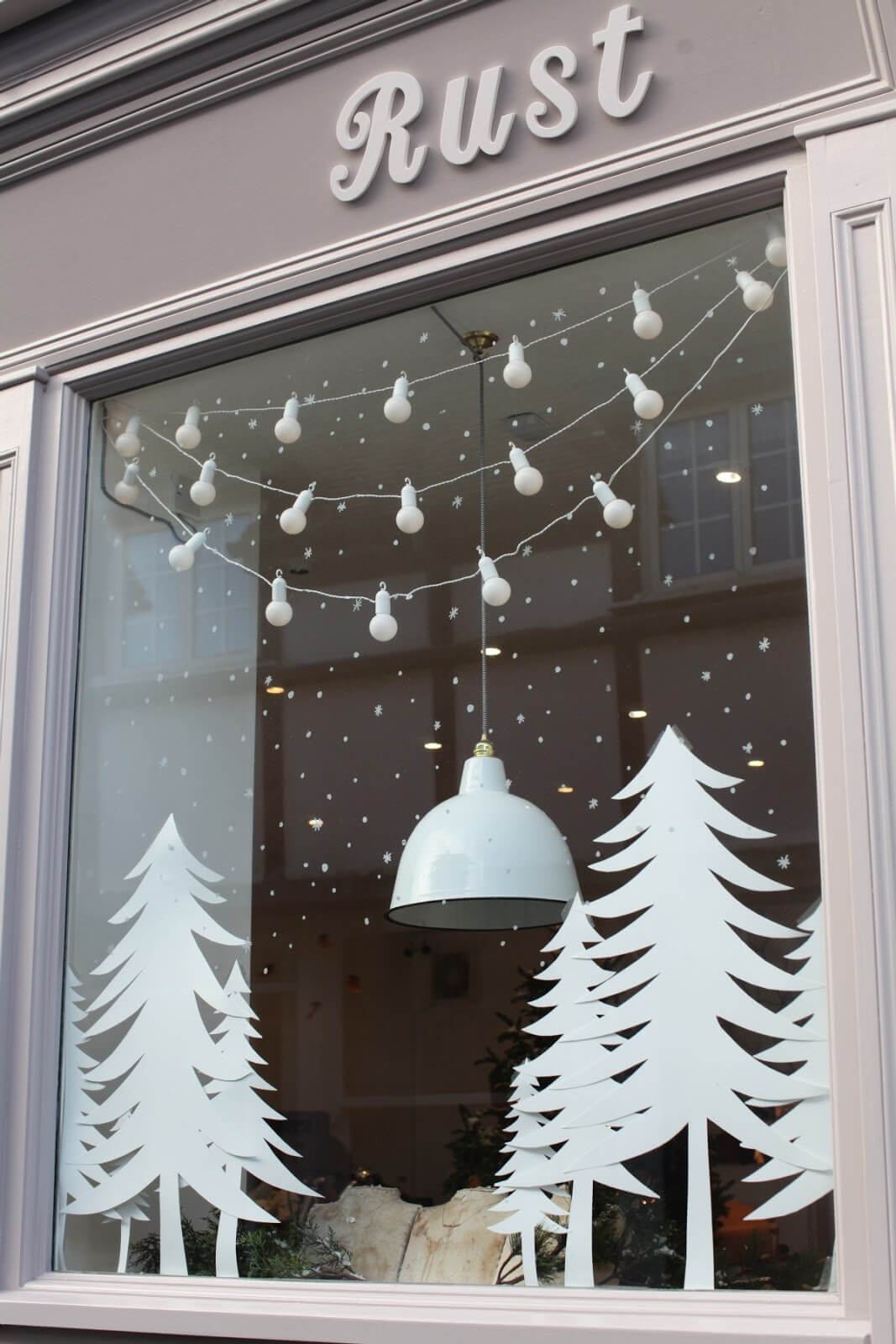 All White Winter Window Wonderland