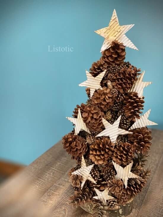 Cool DIY Rustic Pinecone Tree