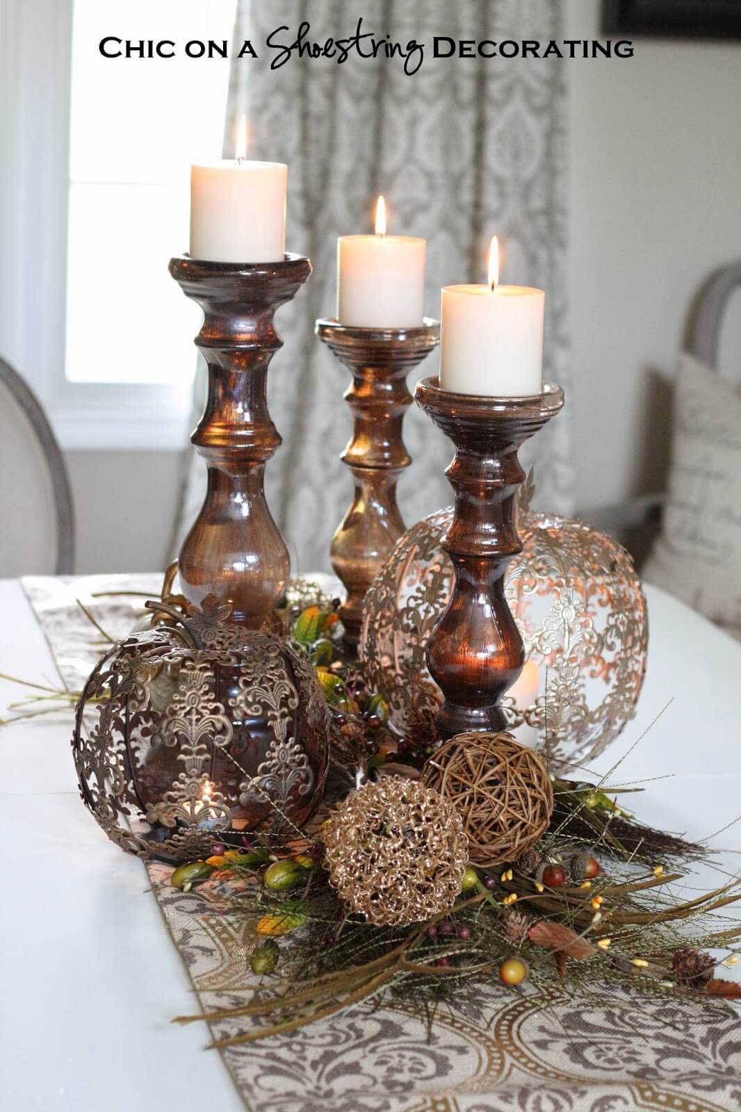 Old World Rustic Glam Centerpiece