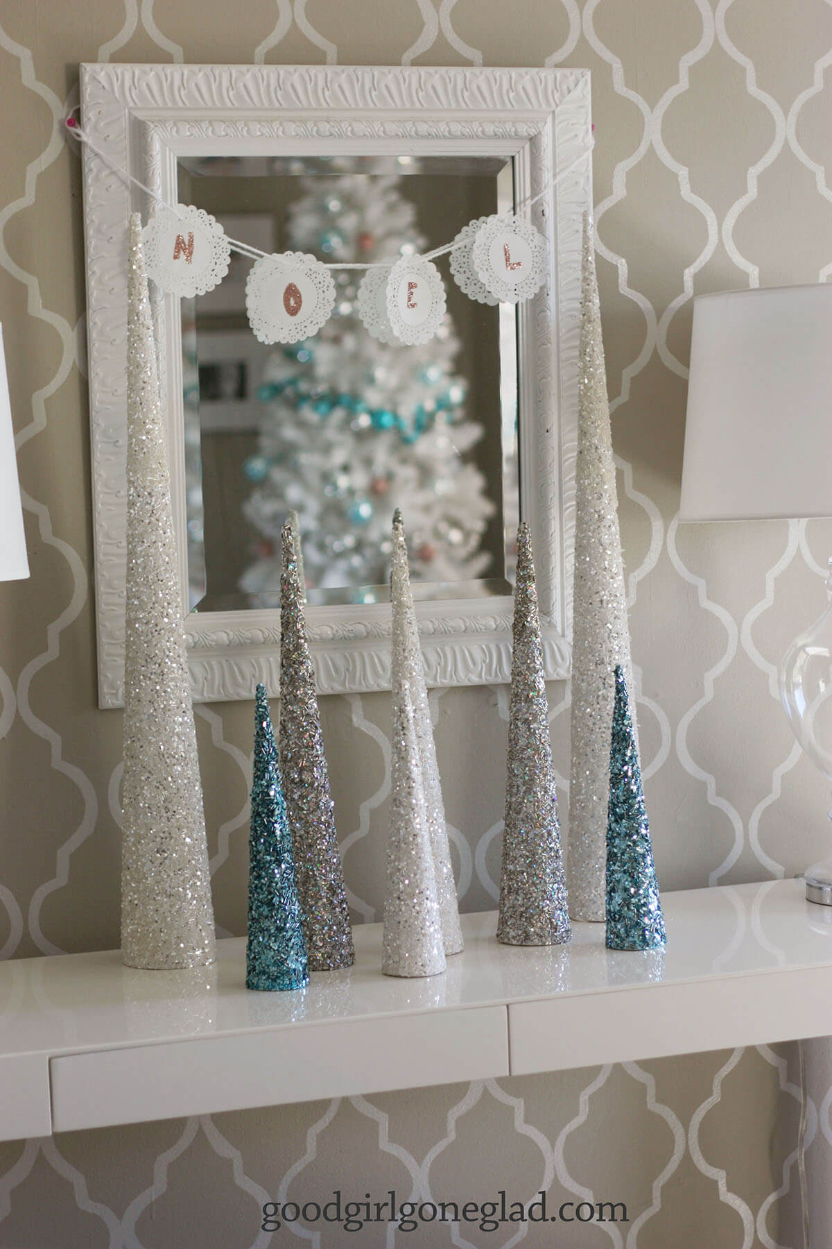 A Sparkling Silvery Forest Display
