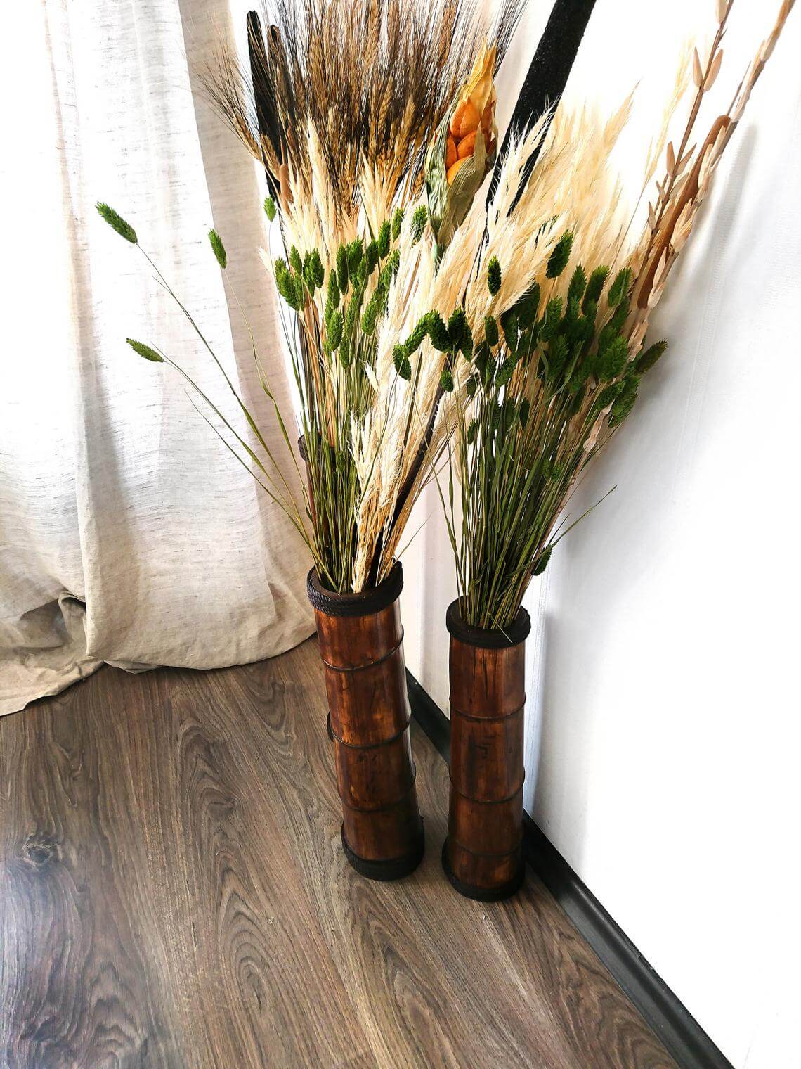 Freestanding and Beautiful Bamboo Floor Vases