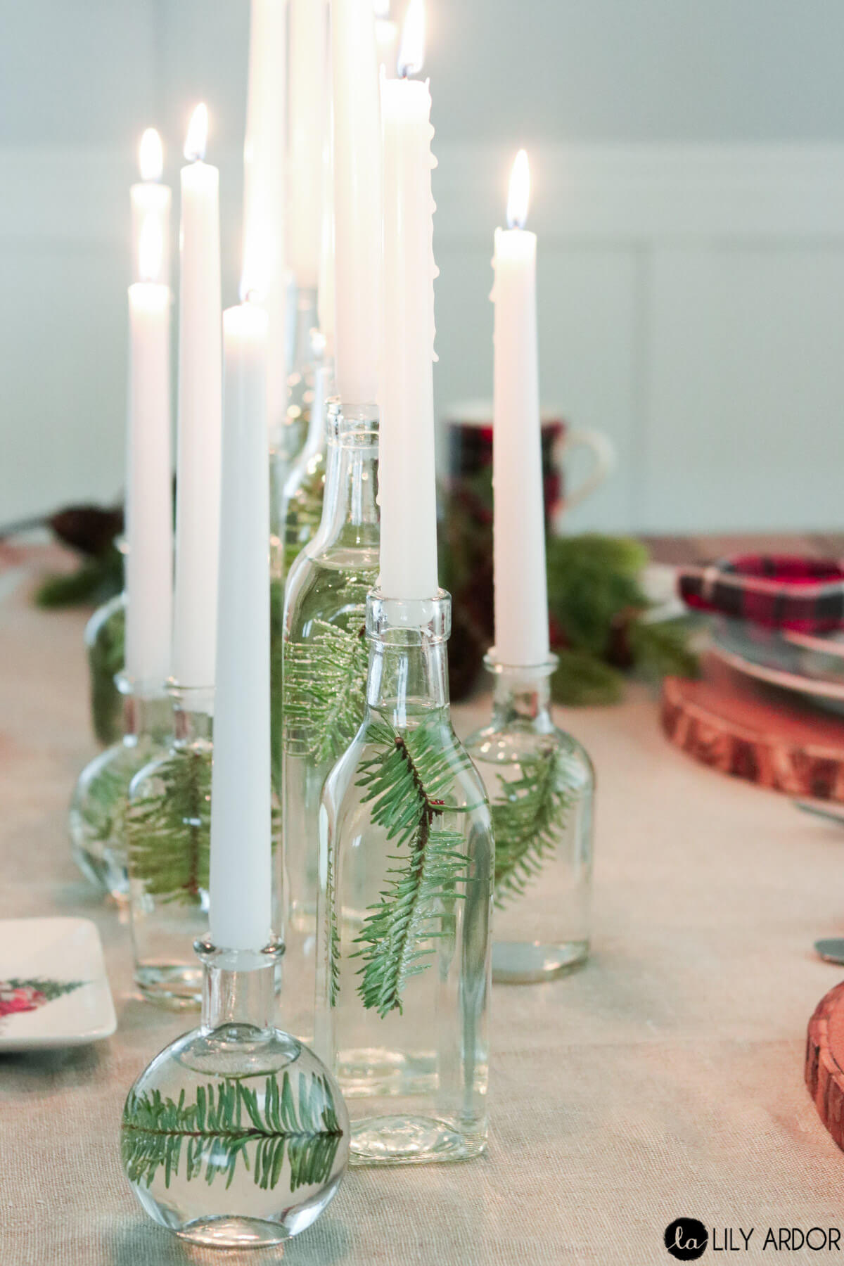 Elegant Clean and Simple Winter White Candles
